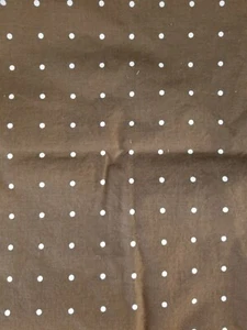 Patty Reed Designs Brown Fabric with White Polka dots 34" X 44" - Picture 1 of 3