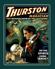 5x7 Thurston Magician DO SPIRITS COME BACK Vintage Halloween magic Art print