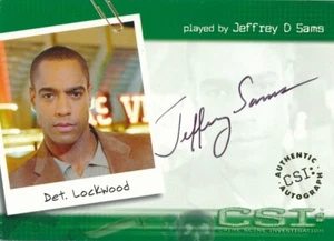2003 STRICTLY INK CSI SERIES 1 AUTOGRAPH CARD JEFFREY D SAMS #CSI-A12 - Picture 1 of 1