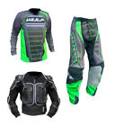 Dorosły MX Wulfsport 2023 LINEAR Motocross Koszula Spodnie Obrońca Kurtka Zielony zestaw #4