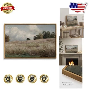Framed Canvas Wall Art - Vintage Farmhouse Scenery, 24"x16" Elegant Decor - Picture 1 of 9