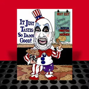 CAPTAIN SPAULDING Haus der 1000 Leichen POSTER KUNST, Sid Haig Film, Requisite, Horror - Bild 1 von 1