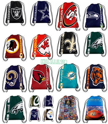 NFL Team Drawstring Backpack sack / Gym bag Cover