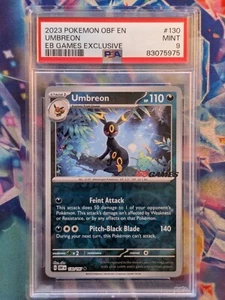 Umbreon 130/197 #130 - EB Games Exclusive STAMPED Obsidian Flames PSA 9 Pokemon - Picture 1 of 2