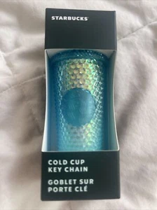 Starbucks 2023 Winter Keychain Studded Glacier Blue Gradient Ombre Bling Cup - Picture 1 of 1