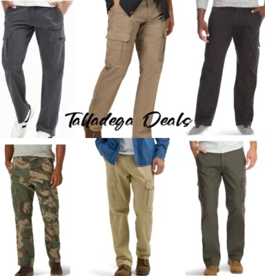 Calça cargo Wrangler masculina ajuste descontraído com elástico TODAS AS CORES E TAMANHOS Tech Pocket - Imagem 1 de 4