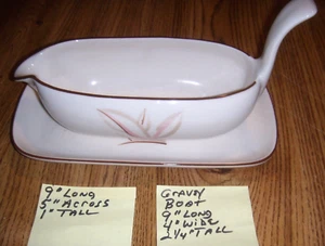 LG GRAVEY SERVING BOWL AND UNDER PLATE Dragon Flower Winfield China Pottery CAL. - Picture 1 of 3