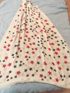 Vintage Joan Rivers Red White & Blue Stars Scarf~ Rayon 4th Of July Patriotic - Picture 1 of 5