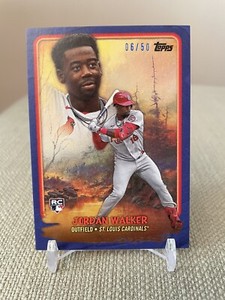2023 Topps x Bob Ross Joy Of Baseball #BT-10 Jordan Walker RC Blue Canvas #6/50