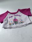 BUILD-A-BEAR WORKSHOP Happy Birthday T-shirt Pink And White BAB