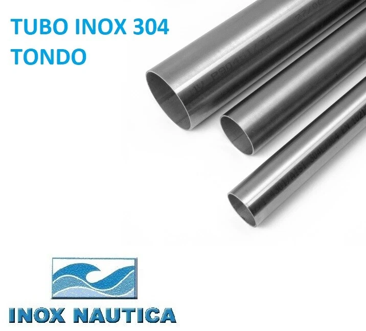 TUBO TONDO IN ACCIAIO INOX AISI 304 BARRA 2 MT da 6 a 88,9 mm MISURE IN POLLICI - Immagine 1 di 1