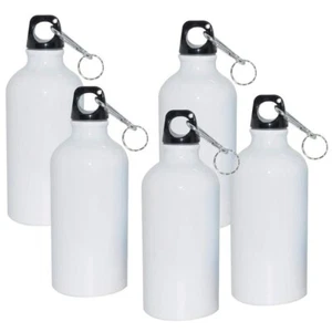 5Pcs 600ml Blank Coated Aluminum Water Bottle for Sublimation Transfer DIY Gift - Picture 1 of 6