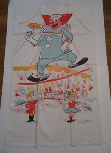 Bozo The Clown Large Towel Wamsutta Capitol Records Vintage Character Comic - Picture 1 of 4