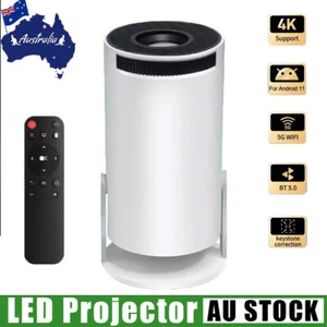 Mini Portable LED Projector For Android 11 5G Wifi Bluetooth Home Theater HDMI - Picture 1 of 13