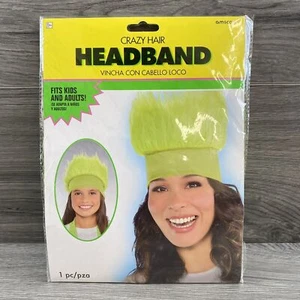 GREEN Crazy Hair Headband Cosplay TAILGATING Costume Football Spiky Hair Sport - Picture 1 of 7