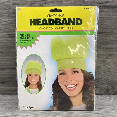 Fantasia cosplay cabelo louco verde tailgating futebol cabelo espetado esporte - Imagem 1 de 4