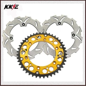 KKE Front Rear Brake Discs 51T Sprocket For SUZUKI RMZ250 2007-2018 RMZ450 Gold - Picture 1 of 9
