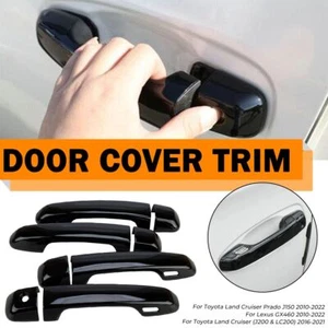 For Lexus GX460 2010-2022 Glossy Black Side Smart Door Handle Cover Trim 8PCS BE - Foto 1 di 7