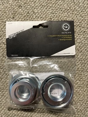 SUNLITE  BICYCLE 1 PIECE HEX 24tpi SILVER 65mm BOTTOM BRACKET CUP SET w/Bearings - Image 1 of 2