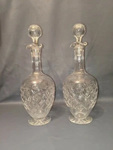 Set Of 2 Webb Corbett Glass Decanters - Picture 1 of 8
