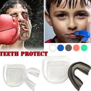 2×Gel Gum Mouth Guard Shield Teeth Grinding Boxing MMA Sports MouthPiece Battle - Picture 1 of 17