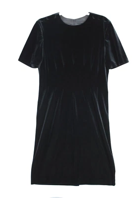 Vestido de terciopelo negro Positive Attitude para mujer 12 manga corta hasta la rodilla hecho en EE. UU. Foto 1 de 4