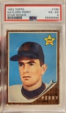 1962 Topps Gaylord Perry #199 PSA 4 Rookie RC HOF San Francisco Giants