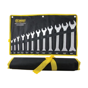 SET KIT CHIAVI A FORCHETTA, DOPPIE FF GROUP, DIN 3110, 12 PZ DA 06X07 A 30X32 mm - Foto 1 di 1
