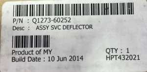 HP - Assy SVC Deflector - Q1273-60252 - Afbeelding 1 van 1