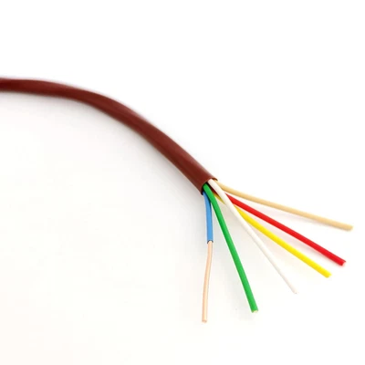 Thermostat Wire 18/6 18 Gauge 6 Conductor ETL 18-6 100 Feet Brown (18-6 Brown, 1 - Image 1 of 4