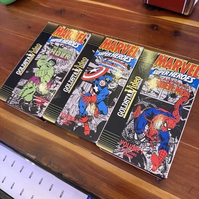 Goldstar Video: Marvel VHS 3 pack - Spider Man Vol. 1 , Captain America, Hulk - Image 1 of 4