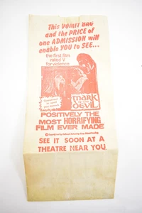 Mark Of The Devil Horror Movie Film Promotional Souvenir Vomit Barf Bag, 1970 - Picture 1 of 4