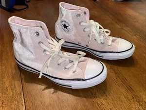 Converse 557930F Hi-Top Chuck Taylor Pink Velvet Fuzzy Sneaker Women’s Size 7.5 - Picture 1 of 13