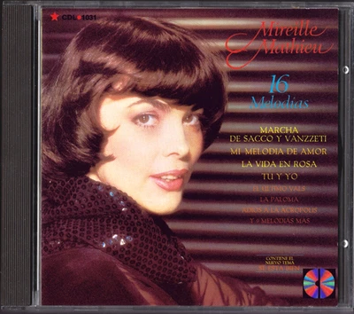 MIREILLE MATHIEU Rare Mexico 1990 CD ''16 MELODIAS" Mint Rare Songs Unique Cover - Image 1 of 3