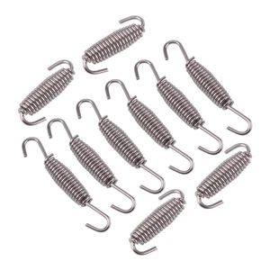 10X 68mm Edelstahl Muffler Auspufffeder Rohr Tube Swivel Fit For Motorrads ATV - Picture 1 of 3