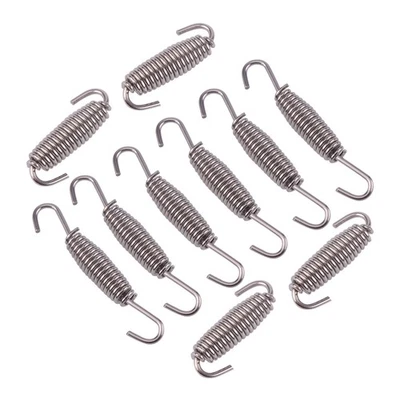 10X 68mm Edelstahl Muffler Auspufffeder Rohr Tube Swivel Fit For Motorrads ATV - Image 1 of 3