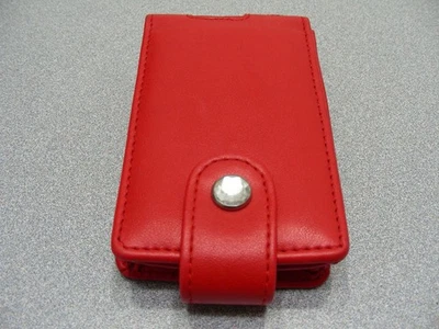¡Funda de cuero sintético roja para iPods clásicos con rueda de clic sin video! Foto 1 de 4