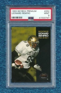 Skybox Premium 1993 #252 Leonard Renfro novato radiocontrol PSA 9 como nuevo Pop 1 Eagles - Imagen 1 de 1