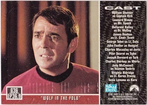 SKYBOX 1998 Star Trek TOS - Season / Series 2 Gold Plaque Chase Card G36 - Image 1 of 1