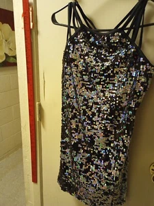 Costume danza Weissman adulto piccolo paillettes con body nero all'interno  - Foto 1 di 8