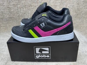 Vintage Globe FINALE Skateboard Skateschuhe schwarz/limette - neu im Karton - Größe 7,0 - Bild 1 von 7