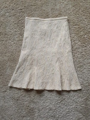 Saia Yoana Baraschi feminina texturizada creme 6 básica - Imagem 1 de 4