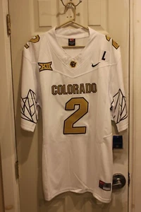 white Colorado Buffaloes / Browns Shedeur Sanders (2) stitched jersey (NWT) - XL - Picture 1 of 13