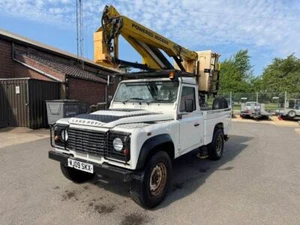 LAND ROVER DEFENDER 110 2.4 TDCi HI CAPACITY PICK UP MEWP CHERRY PICKER - Picture 1 of 8