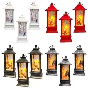 3er Set Weihnachten LED Teelicht Windlichter Weihnachtsmann Schneemann & Rentier - Bild 1 von 45