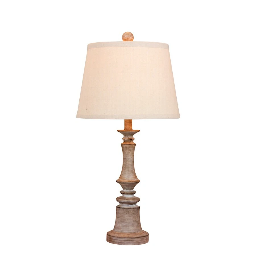 Настольная лампа-подсвечник Fangio Lighting 26,5 дюйма цвет Cottage Weetered Gray - W-6240CWG - Изображение 1 из 1