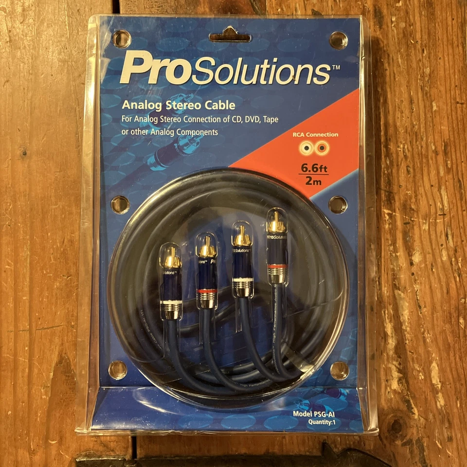 Prosolutions 2m 6.6ft Analog Stereo Audio Cable - Rca Type Model Psg-ai 2m