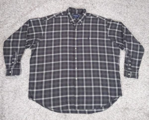 Ralph Lauren Blake Shirt Men's Size XXL Custom Fit Long Sleeve Black Plaid Golf - Picture 1 of 9