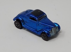 HOT WHEELS REDLINE CLASSIC '36 FORD COUPE IN BLUE W/ DARK INTERIOR 1968 U.S 