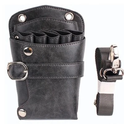 Funda de cuero profesional de peluquero / bolso de hombro para tijeras Foto 1 de 4